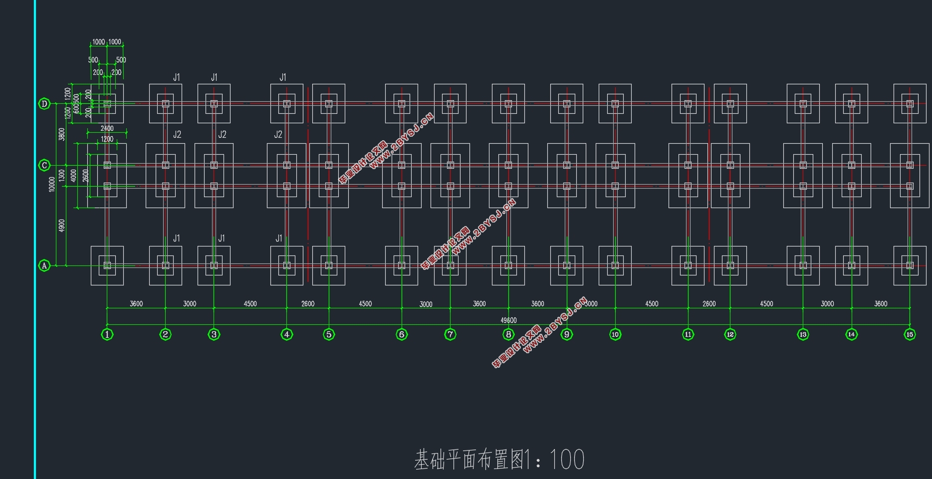 六层3400平米武汉光谷某小区钢结构住宅楼设计(建筑图结构图)