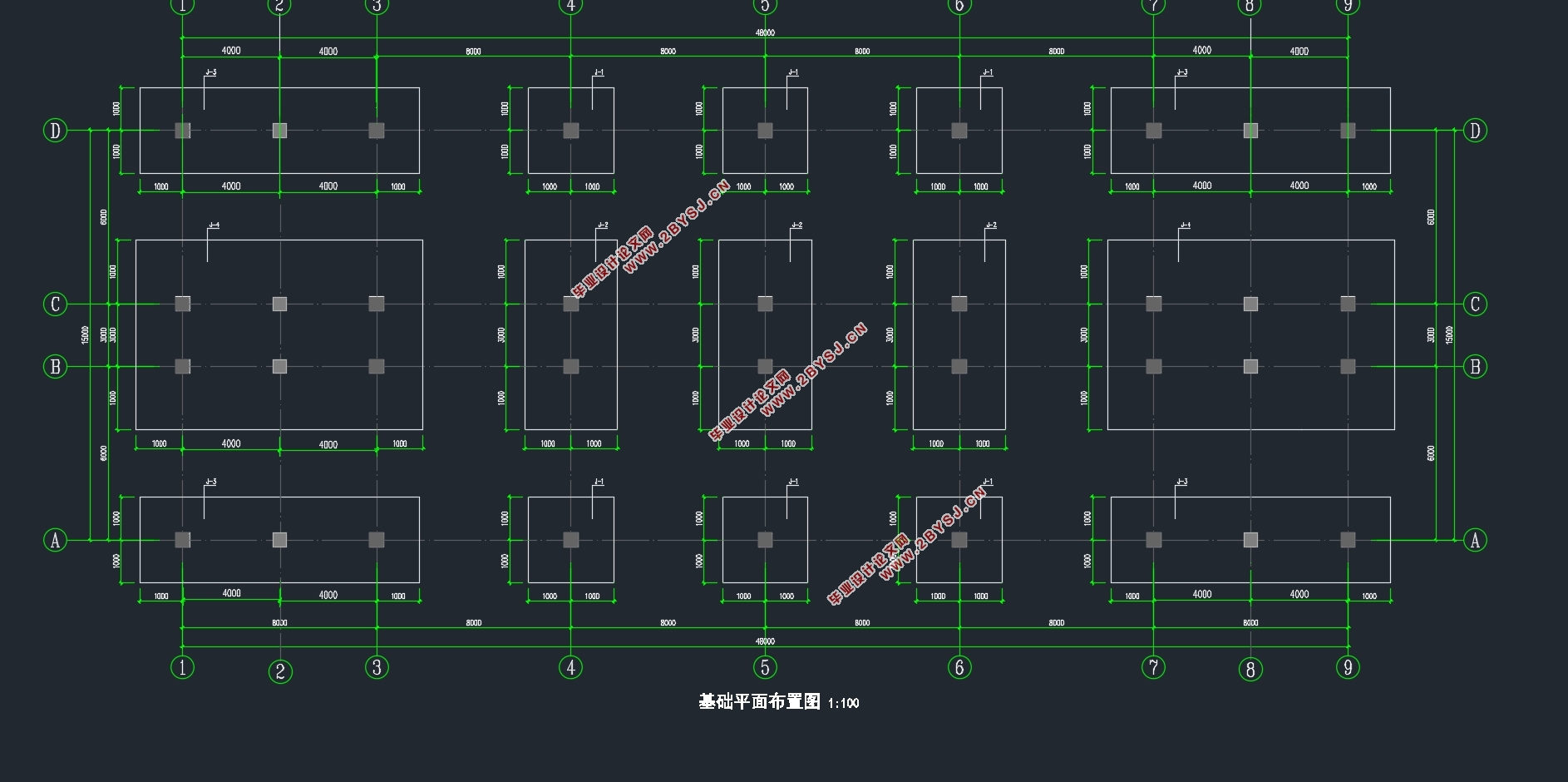 安徽省六层综合楼建筑结构设计(建筑图结构图)