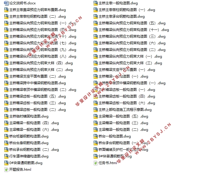 祁阳绕城公路跨沿江路立交桥设计(34.44+60×3+42.83m)(含CAD图纸)