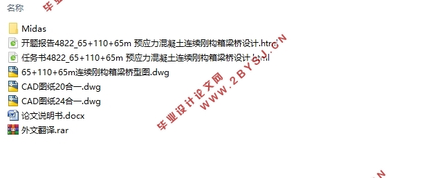 (65+110+65)m预应力混凝土连续连续刚构箱梁桥设计(含CAD图)