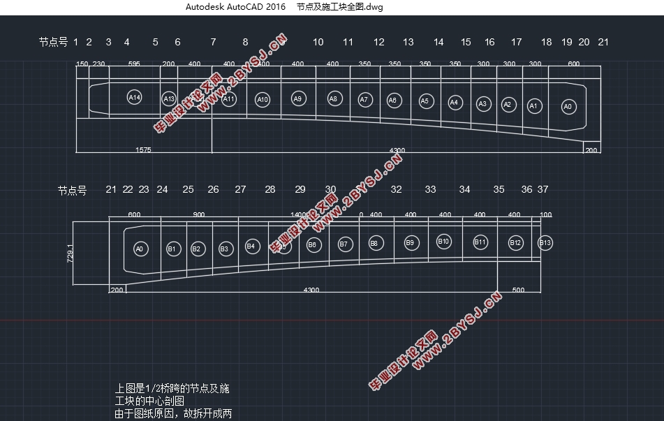 某60+100+60m连续梁桥施工过程内力分析(含CAD图,Midas模型)
