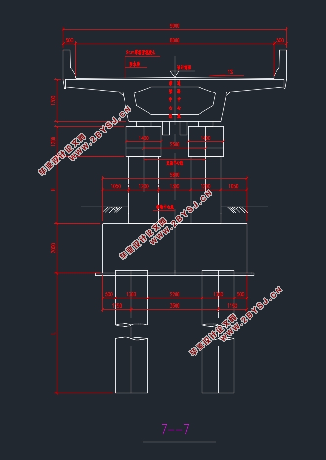 (3×30)m预应力混凝土连续箱梁桥施工图设计(含CAD图)