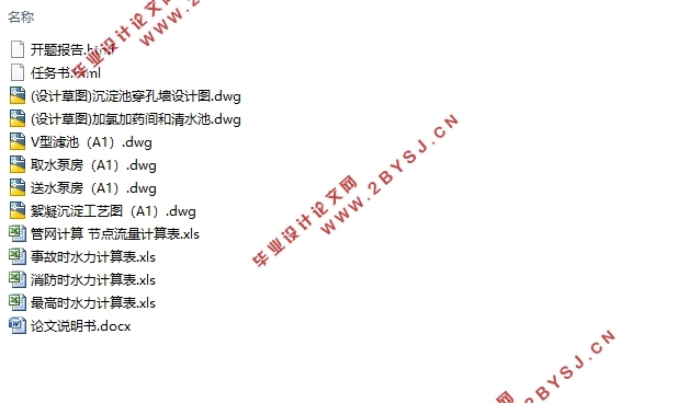 广西河池市大任产业园生活给水工程设计(含CAD图)