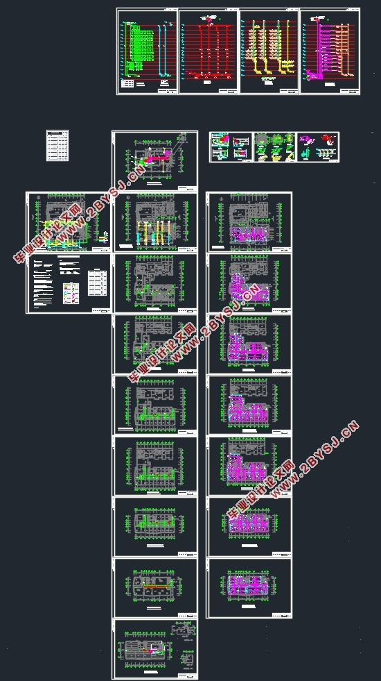 福州十四层飞航宾馆建筑给水排水设计(附CAD图)