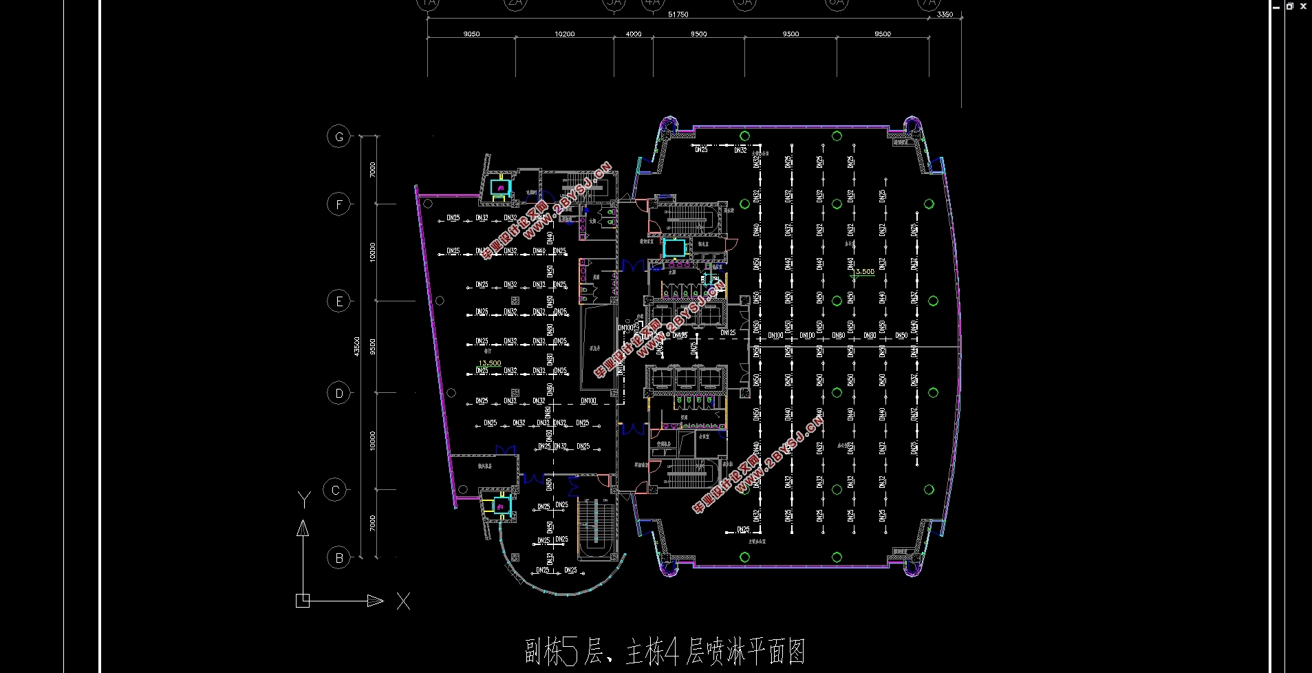 高层建筑(地下三层地上十六层)商业写字楼给排水工程设计(含CAD图)