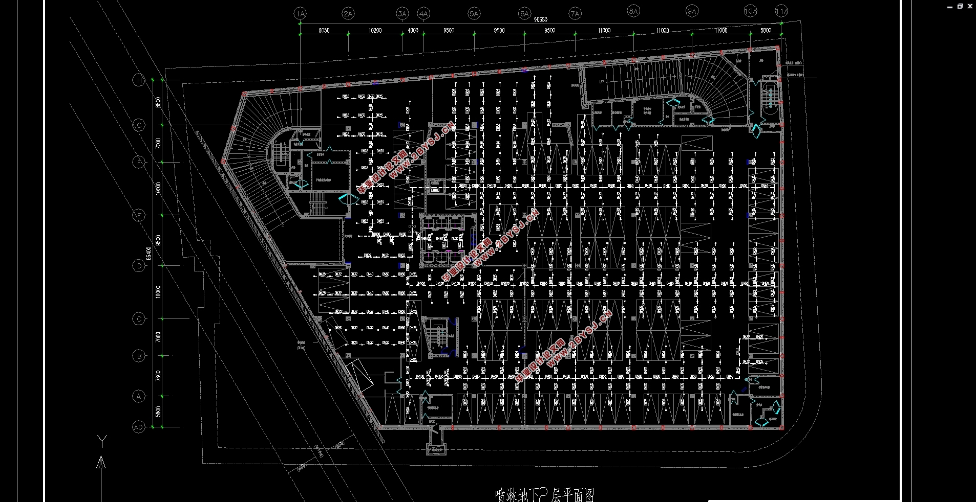 高层建筑(地下三层地上十六层)商业写字楼给排水工程设计(含CAD图)