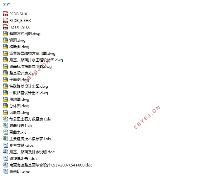 南厦高速路基路面综合设计K53+200-K54+600(含CAD图)