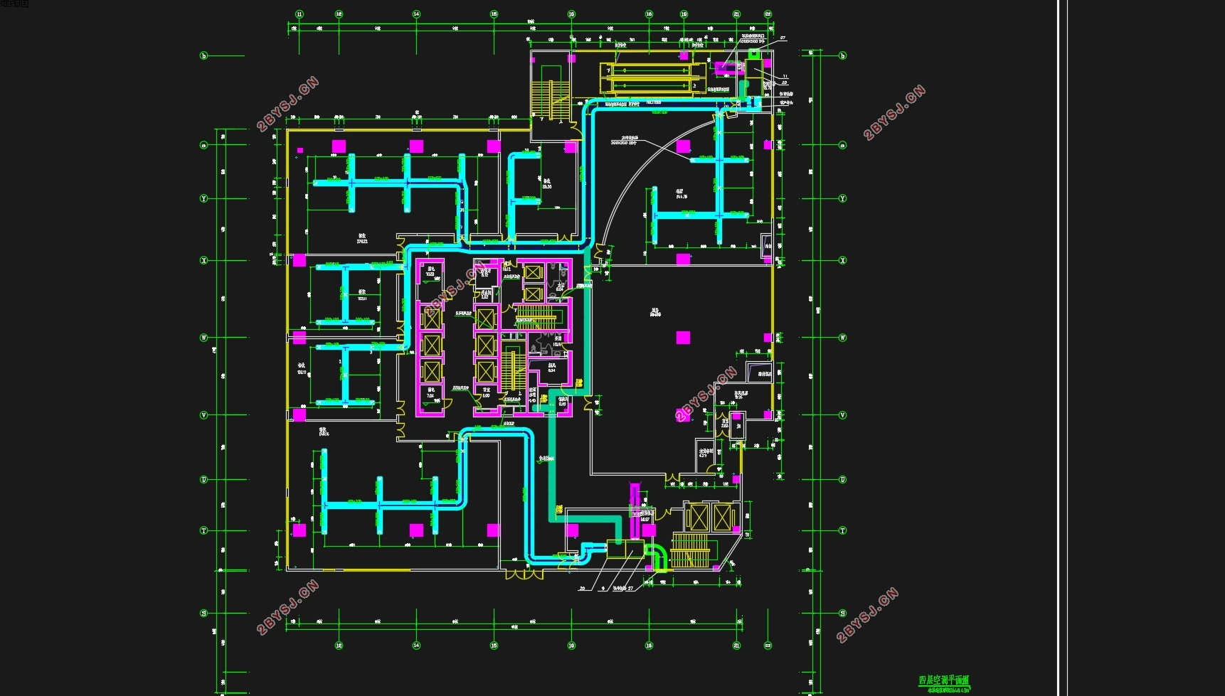 福州东方商城综合性建筑空调工程设计(含CAD图)