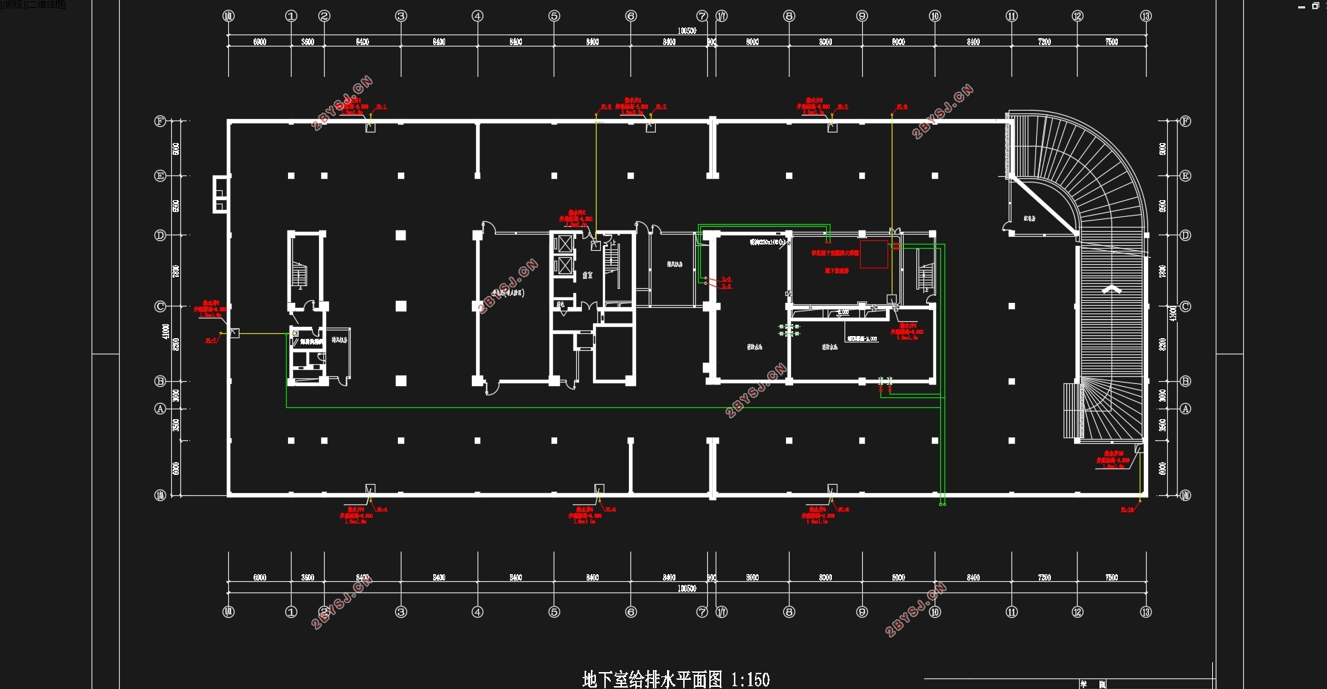 镇江长江科技大楼给排水设计(含CAD图)