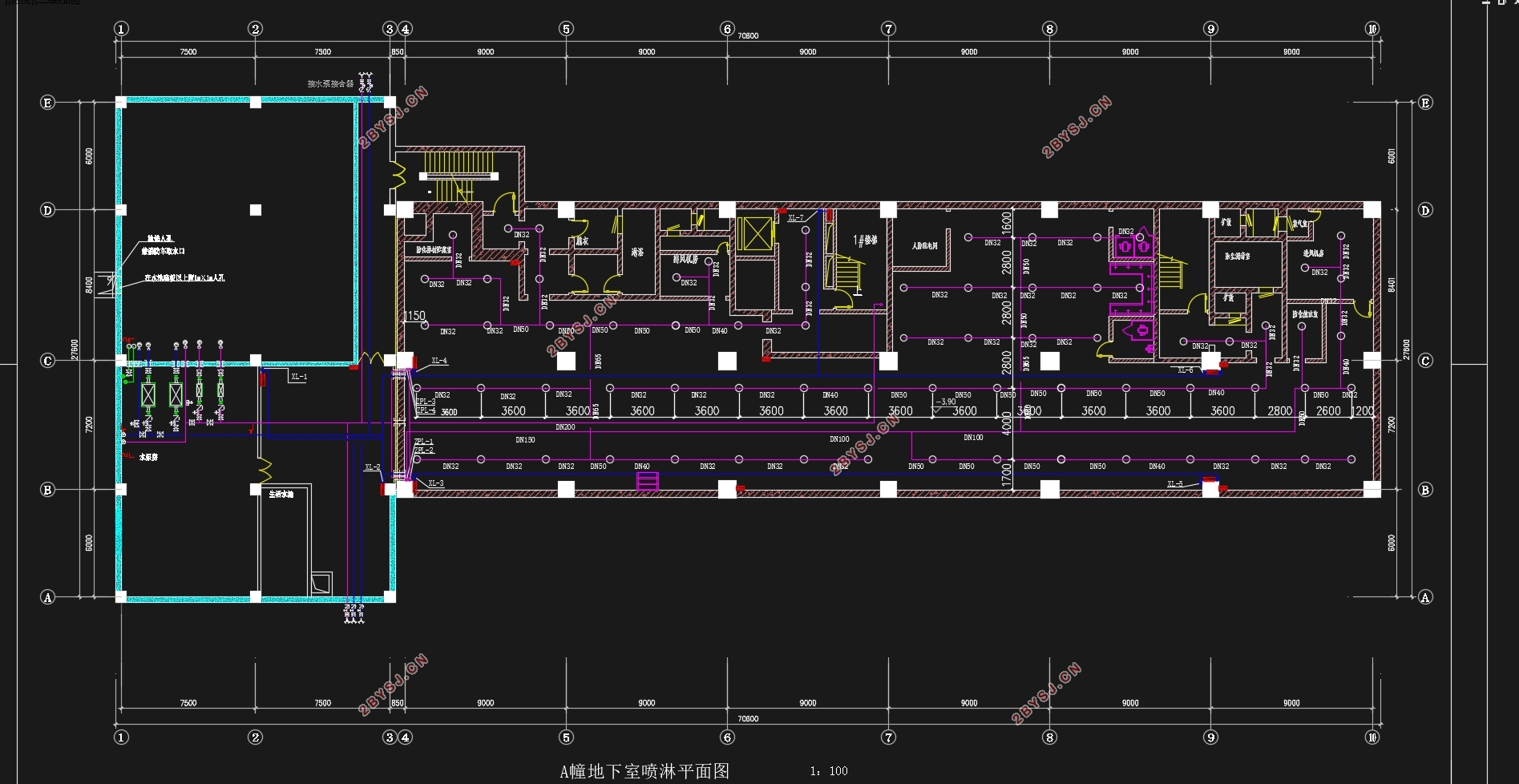 常州绿建办公大楼给排水工程设计(含CAD图)