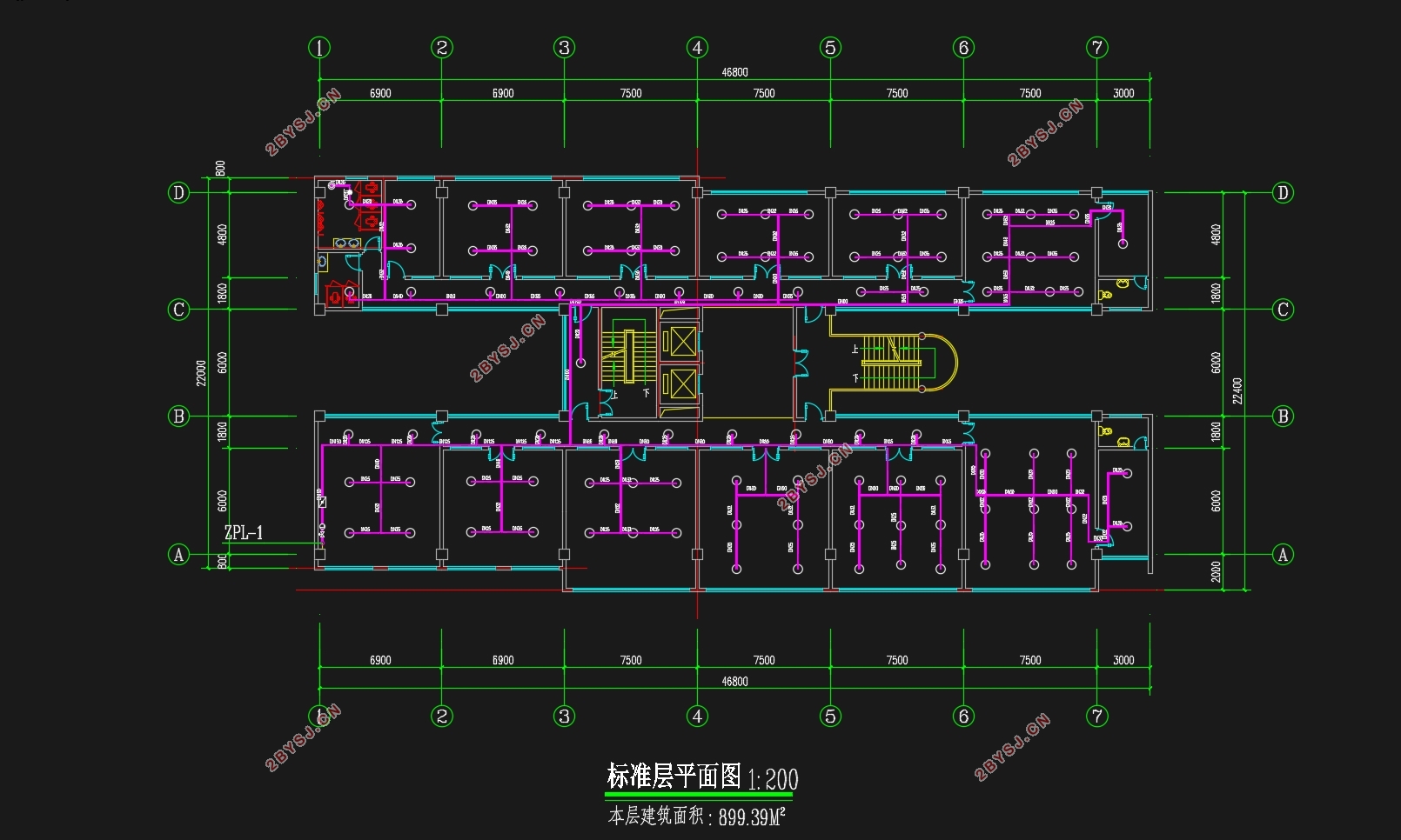 南京某行政办公楼给水排水工程设计(含CAD图)