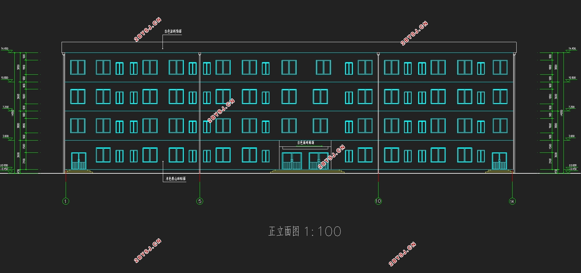 四层3600平米某集团宿迁分公司职工公寓楼设计(含建筑图结构图)