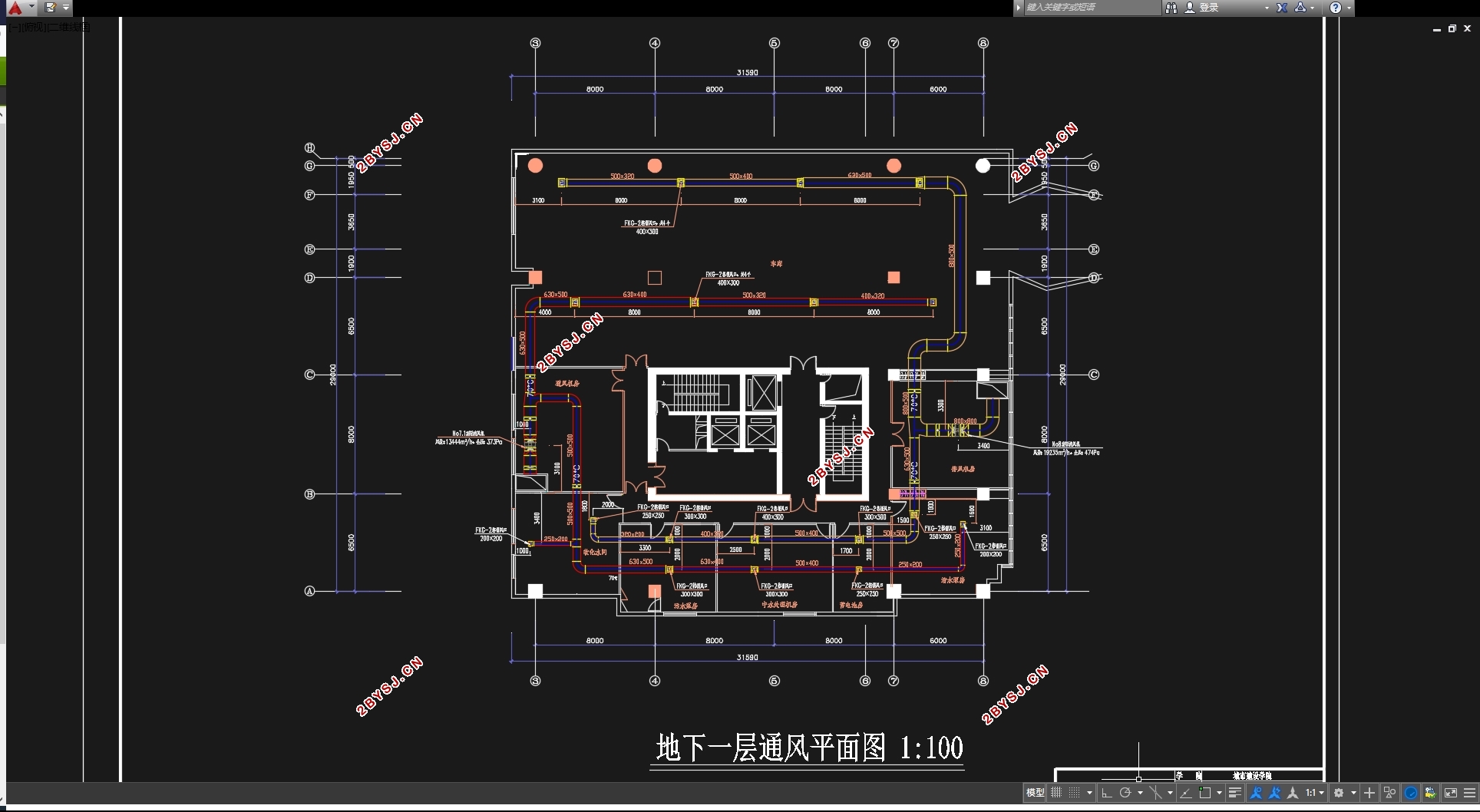 上海地下一层地上11层某饭店空调设计(含CAD图)
