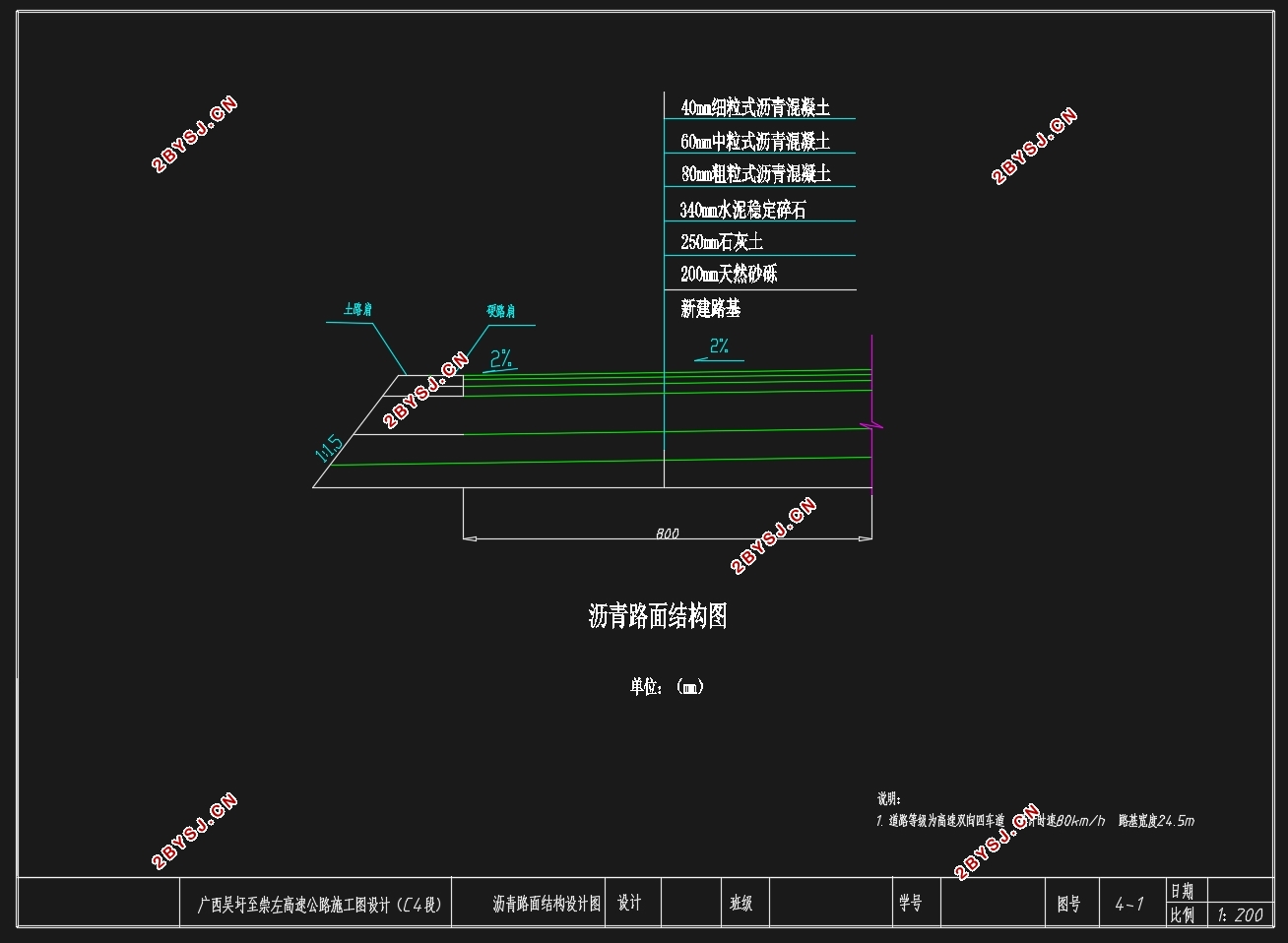 吴圩至崇左高速公路施工图设计(含CAD图)