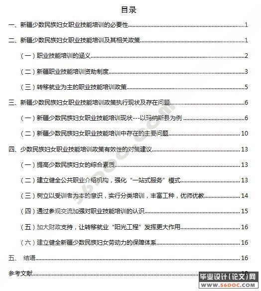 少数民族妇女职业技能培训的公共政策研究