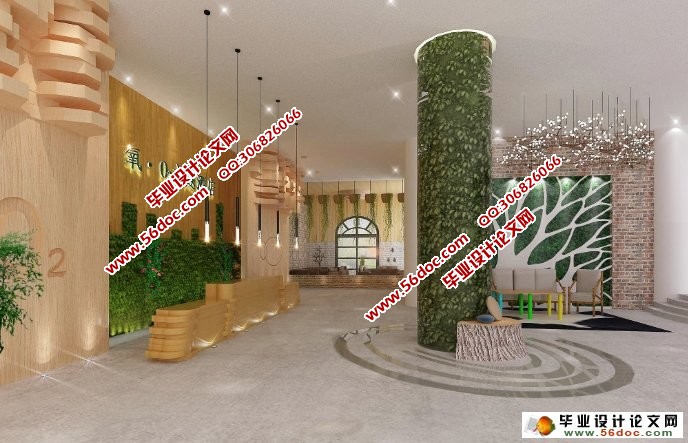 自然元素主题酒店室内空间设计(附效果图施工图,3D模型,动画)