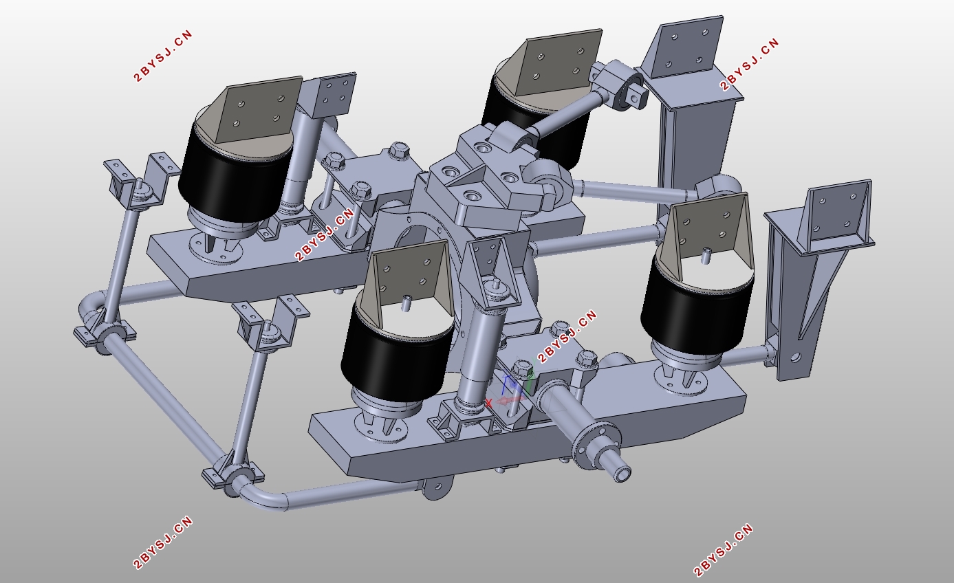 燃料电池公交客车悬架设计(含CAD图,SolidWorks三维图)