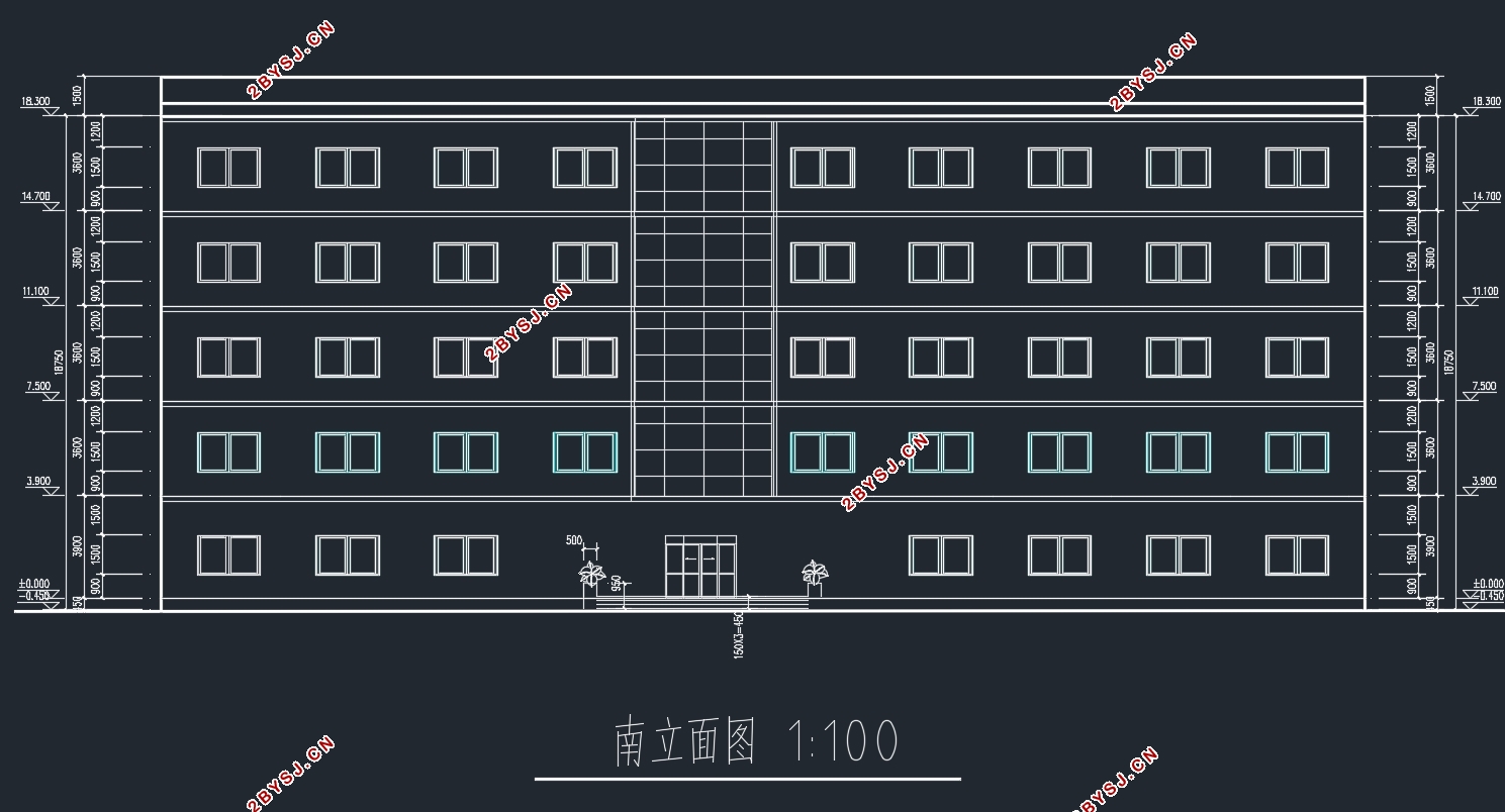 五层3060平米镇江某科技园综合办公楼(含建筑结构图,施工组织设计)