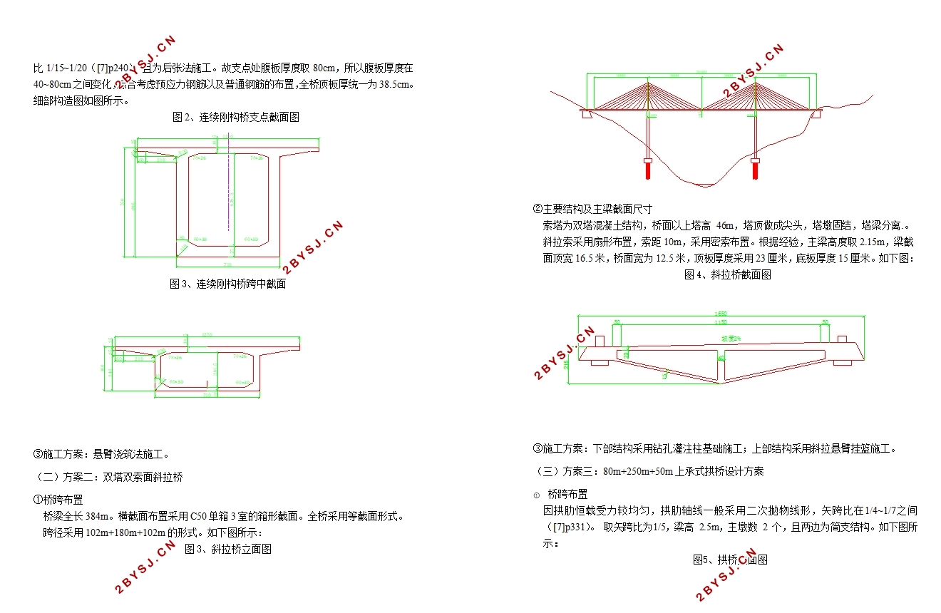 76+150+76m连续刚构桥偏岩嘴大桥设计(含CAD图)