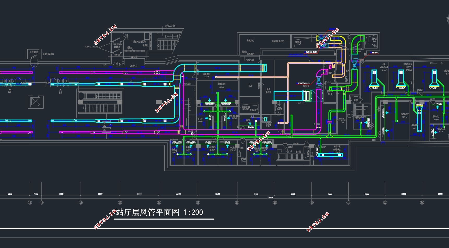 上海地铁龙阳湖站通风空调系统设计(含CAD图)