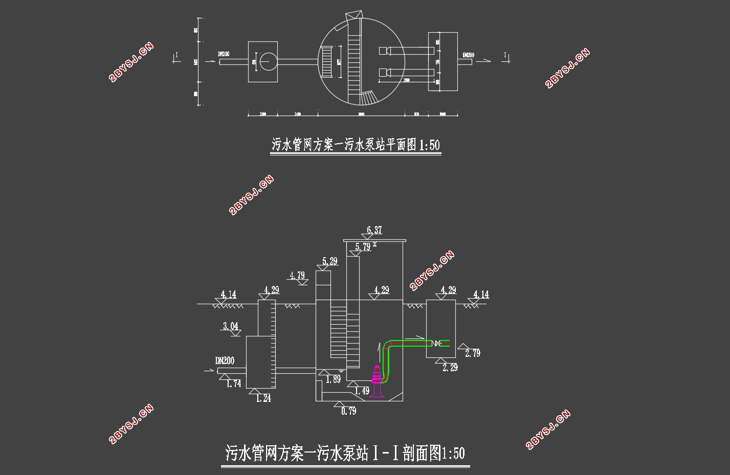 某古镇给排水管网改造及污水处理工程设计(含CAD图)
