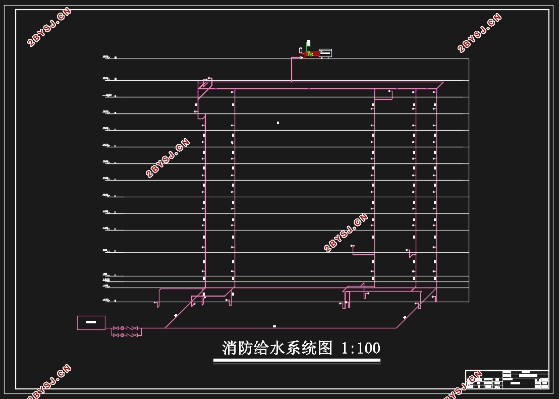 某培训大楼给水排水消防和喷淋系统设计(含CAD图)