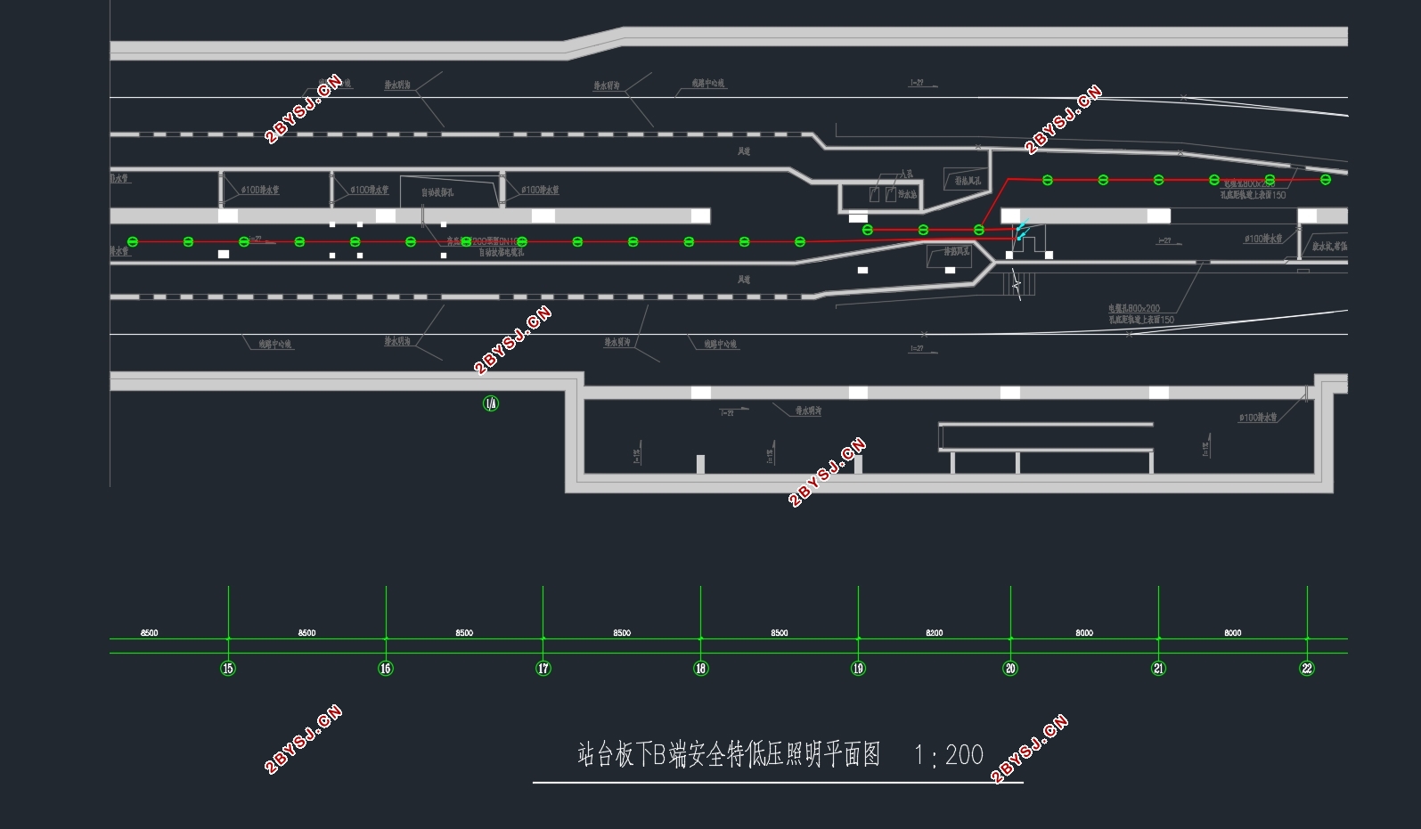 上海地铁8号线龙阳路车站电气设计(含CAD图)
